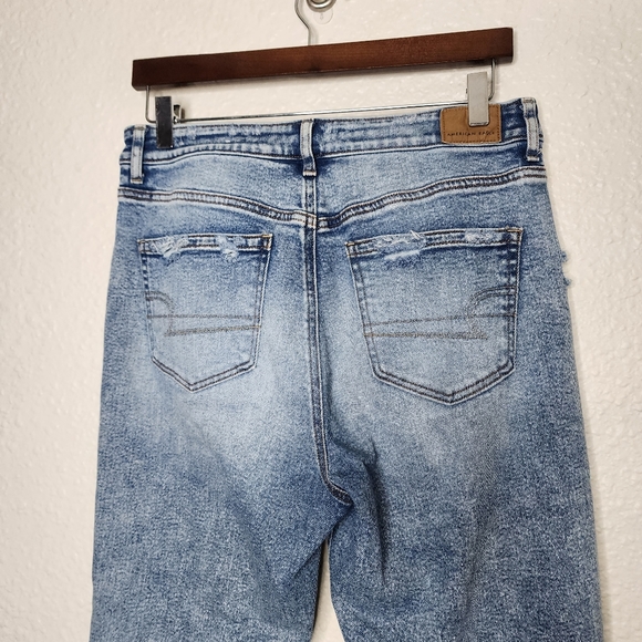 American Eagle Stretch Distressed Jeans Women's Size 8 - Picture 5 of 8